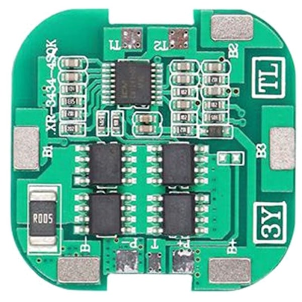 1 stk. 4S BMS 8A 14,8V 18650 Li-Ion litiumbatteri-opladningsplade solfejemaskine litiumbatteri-beskyttelsesplade