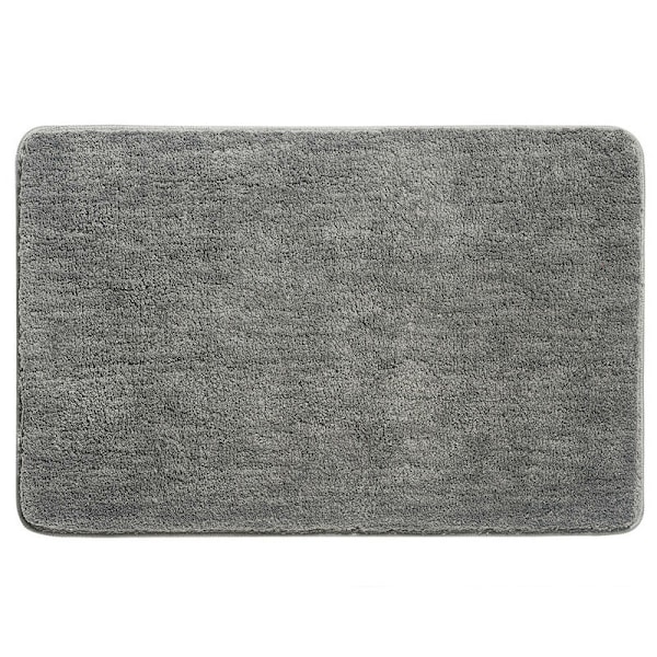 Badematte, Sklisikker Teppe Bad Tykkere Teppe Dusj Utgang Absorberende Ultra Myk Mikrofiber Gulvmatte, Hurtig Tørking, Maskinvaskbar, Grå, 80 x 1