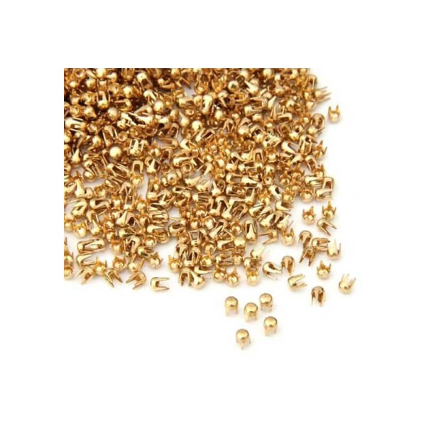 1000 2,5 mm sømnitte guld kobber klo dekoration taske bælte