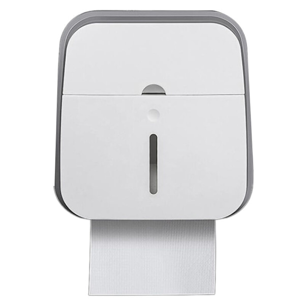 Dobbeltlags toiletpapirholder Vandtæt Punch-Free vægmonteret Tissue Box Hylder Badeværelse Produkt, Grå