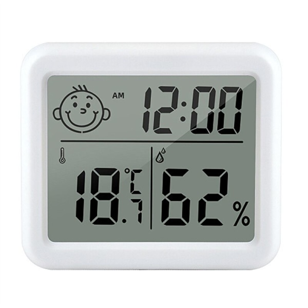 Ultra Thin Digital Thermometer Electronic Auto Meter Humidity Monitor Alarm Clock LCD Indoor Dry Hygrometer