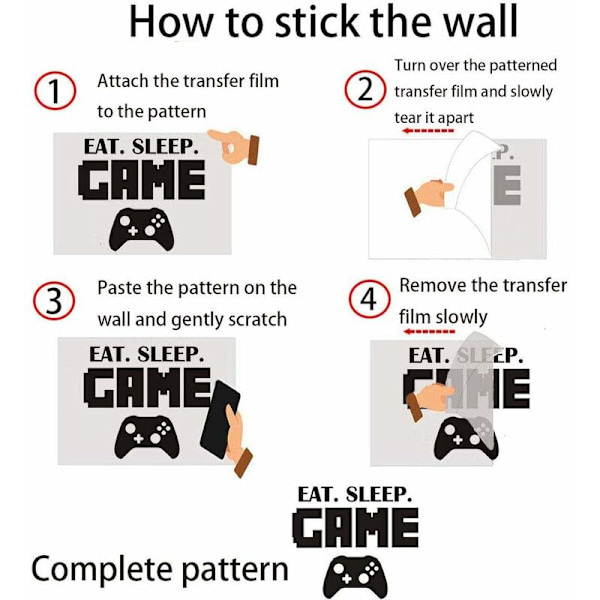Speltillbehör - Väggdekaler för pojkens rum - \"Dual Gamepad\" - Väggdekoration för lekrum - 57 x 100 cm