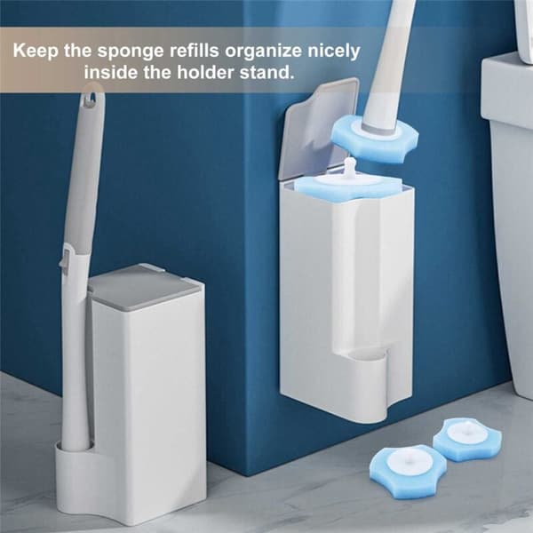 Engangs toiletrengøringssystem skyllelig refill engangs frisk børste refill - 60 refills