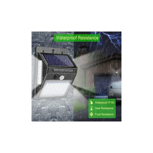100 LED solcelle vegglampe, vanntett IP65, energisparende sensorlampe