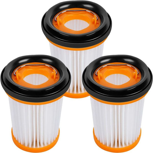 3-pack tygdammsugarfilter kompatibla med WV201 WV200 WV205 WV220 WANDVAC handdammsugare