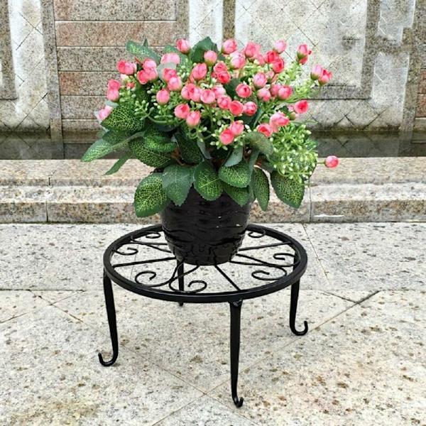 Metal Potteplante Stativ Smijern Rustfri 9\" Sort