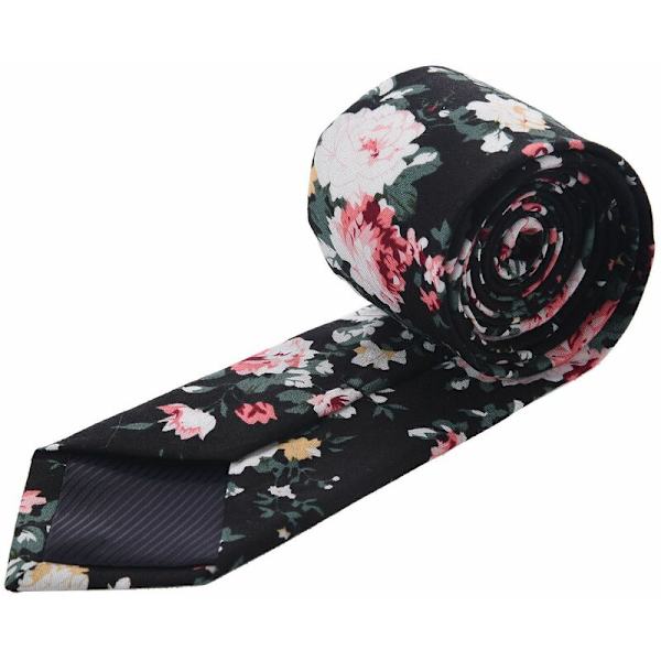 Klassiska bröllopsgåvor blommönster för kostym slips bomullsslips 1