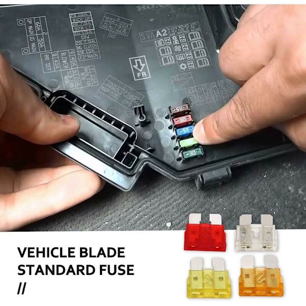Bilssikringssæt med standardbladsikringer 2a 3a 5a 7.5a 10a 15a 20a 25a 30a 35a Amp Automotive-blade-fuse Assort