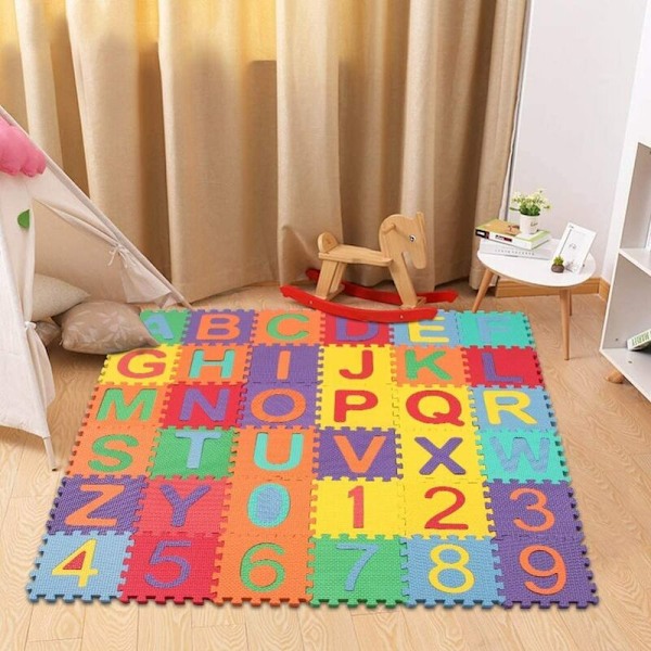 1212cm Pusselmatta för Barn, Mjukt Material, Skyddar Golvet