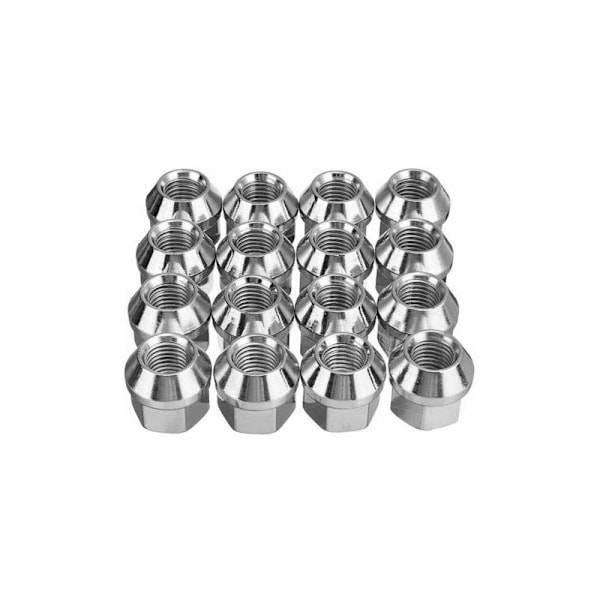 16 st 19 mm M12 x 1,5 19 mm 60° legering hjulmuttrar muttrar och bultar sexkantiga koniska säteshjulmuttrar för Ford för Fiesta för Focus Ka 1989-2014 Auto ersättningsdel