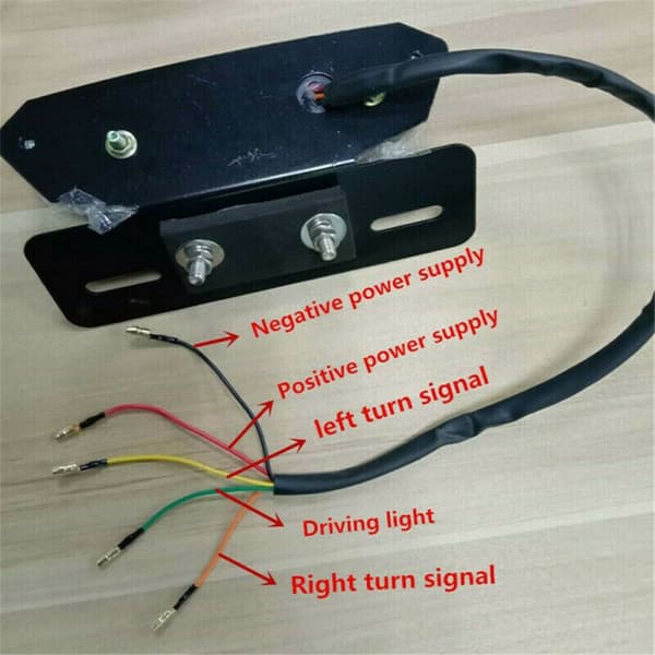 12V Universal LED Brems-, Blink- og Nummerpladelys til Motorcykel