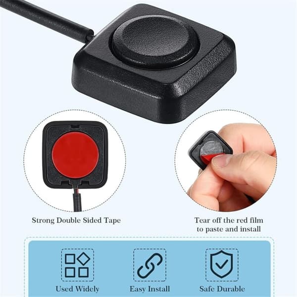 8 Mini Momentary Push Button On/Off Switches 12V/24V, Surface Mounted, Easy Installation for Electronic Experiment