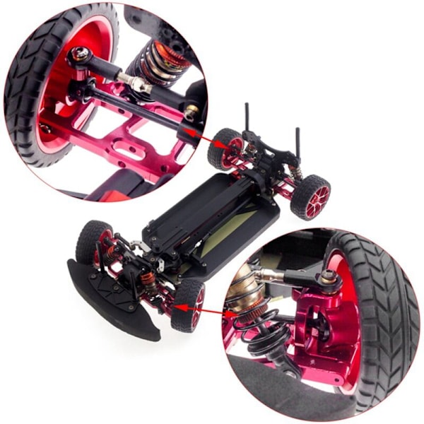 Bakre C-nav Metall Styrnavsadapter med Lager för LC RACING PTG-2 PTG2 1/10 RC Bil Uppgraderingsdelar, 1