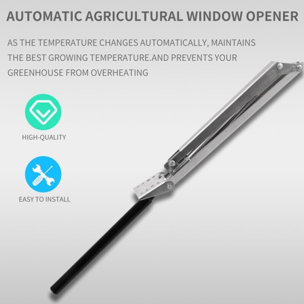 Automatisk vindusåpner i aluminiumlegering, drivhusåpner, automatisk ventilasjon, solvarmefølsom automatisk drivhusvindusåpner