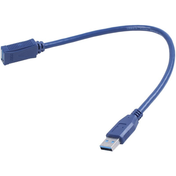 Blå USB 3.0 hane till M/F typ A anslutningskabel förlängningskabel 30cm