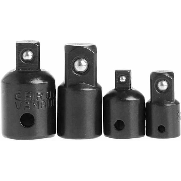 4 st Ratchet Adapter Cr-V Slagnyckelhylsa 1/4\" 3/8\" 1/2\" Konverter Drivreducer Pneumatisk Slagnyckel Verktyg