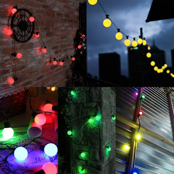 Paket med 10 B22 2W LED-lampor, Färgade Energisnåla Glödlampor, Julbelysning, Girlanglampor Röd, Gul, Blå, Grön, Lila