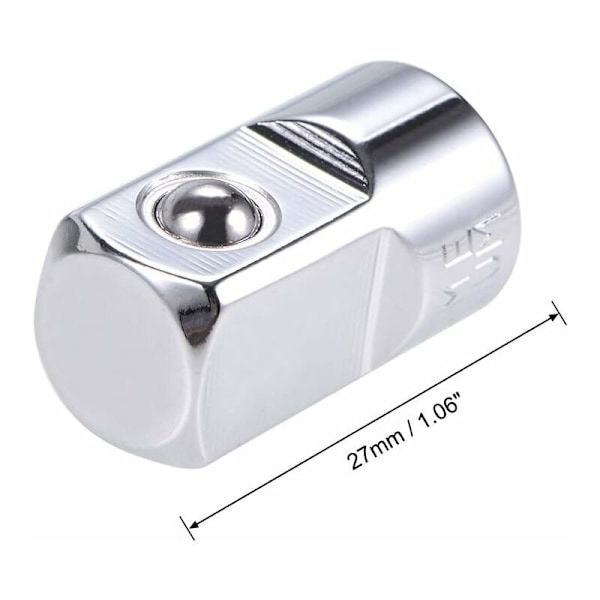 Reducer Socket Adapter 1/4 tum Hon till 1/2 tum Han i Cr-V Stål