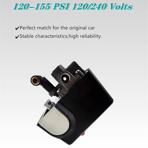 Uppgraderad tryckbrytare, ersättning för MDR 11/11, 26 ampere 120-155 PSI 120/240 volt