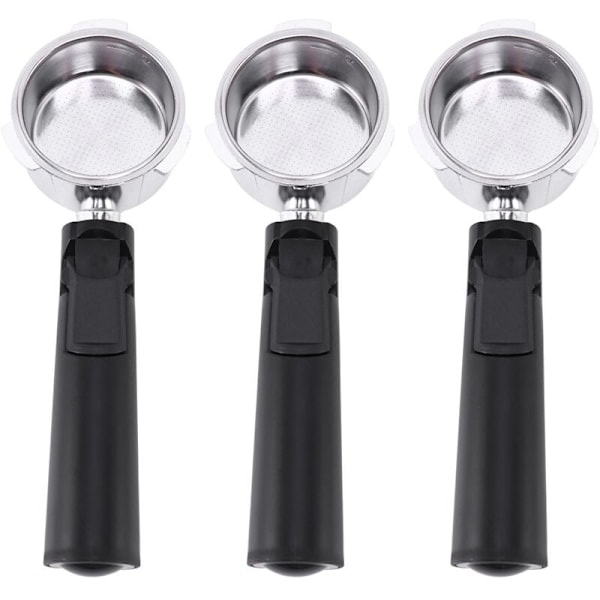 3X 51mm Rostfritt Stål Bottenlös Kaffe Portafilter för Professionell Kaffe Maskin Tillbehör