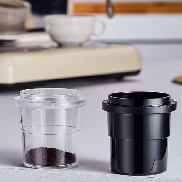 Plastik Kaffe Doseringskopp, Baristaverktøy, Doseringskopp for 58mm Kaffe Sniffing Cup, Pulverdispenser, Transparent