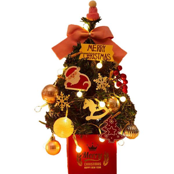 Smyckesjulgran för skrivbord, Mini juldekorationsträd, Juldekoration för bord, skrivbord och bänkar