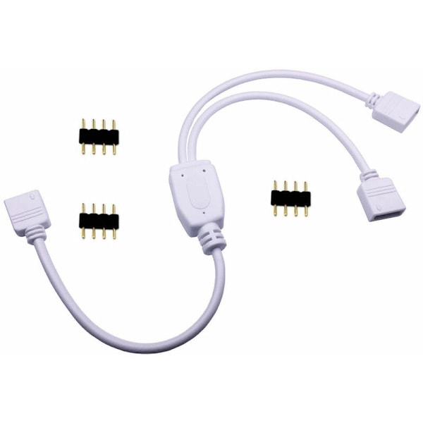 2 kpl Jakajakaabeli 1-2 RGB LED-nauhajakajakaabeli LED-nauha 2-tie DC-jakaja 1-2 LED-jakajakaabeli 4-napainen jatkokaabeli SMD 5050 352:lle