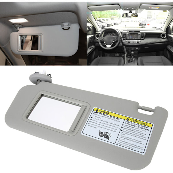 Vänster Solskydd för Förarens Sida 74320-42501-B2 för RAV4 2006-2009 Grå Solskydd för Förare RAV4 Fas 4