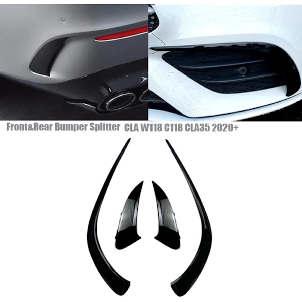 4 kpl auton ja takapuskurin spoileri Canard Trim - CLA C118 CLA200 260 2020+