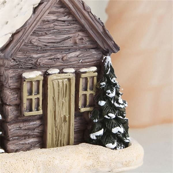Log Cabin Snowy Winter Røgelse Kegle Brænder, Julehytte Røgelse Brænder, Log Cabin Røgelse Brænder, Værelse Røgelse