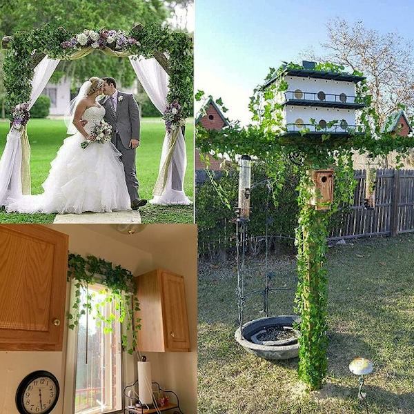 Tekoälyllinen muratti kasvit Garland Vine 12 kpl Ulkona muratti Teko Garland Koristelu juhliin, häihin, keittiöön, puutarhaan, toimistoon