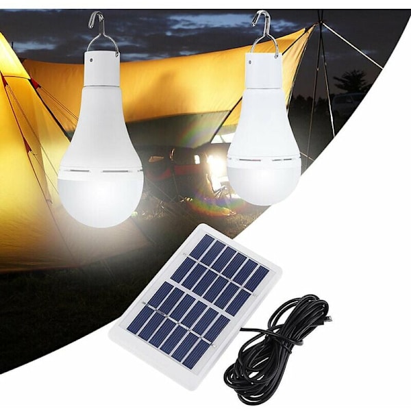 BLS-70-25RC 9W Fjernkontroll + Solcellelampe + Solcellepanel (Smart Bryter, Kald Hvit Lys) LED Lys, for Utendørs, Hage, Hage