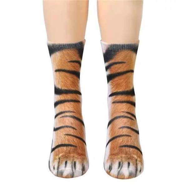 Animal Tiger Claw Socks Nyhedssokker Sjove julegavestrømpestoppere til mænd Kvinder Teenager Drenge Voksne Gagegaver