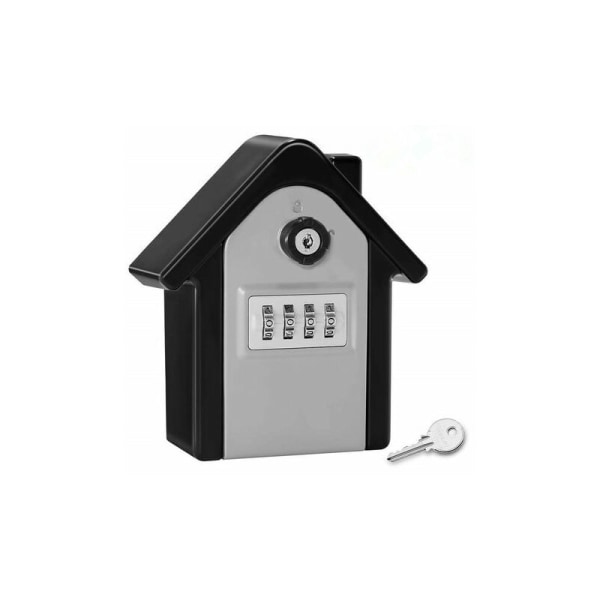 Väggmonterad nyckelskåp med digital kod och nödnycklar, stort nyckelskåp utomhus nyckelskåpformat för hem, kontor, fabrik, garage
