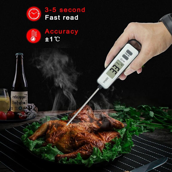 TP602 Digital Köks Termometer för Kött Matlagning Mjölk Sonda Elektronisk BBQ Temperaturdetektor Hemverktyg