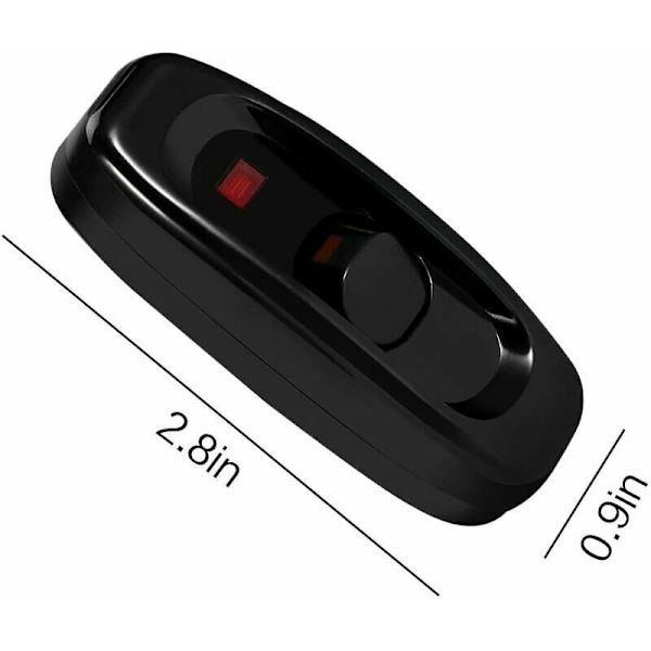Inline-kontaktbryder, 8 stk. Inline-kontakter, vippe-mellemkontakt, til natlampe, skrivebordslampe, bordlampe, elektrisk ledning (250V 10A)