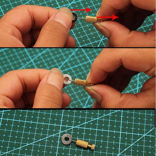6 st DIY Hantverk i Läder Verktyg Sömnadsnål Fixeringsverktyg Läder Fast Glest Stygn Låsning 0-6 mm