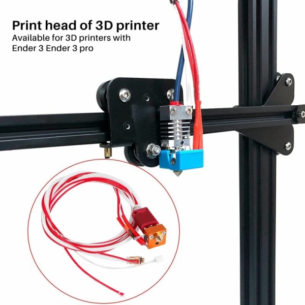 3D-skriver Mk8 Hotend-sett med ekstruderutskriftshode Sammensatt ekstruder Hot End-sett for 3 3 Pro