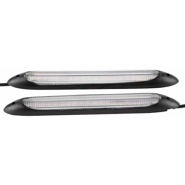 Universal LED Dagkjørelys Blinklys Hvit Gul 15.5 Størrelse 23.5--2 Pakk