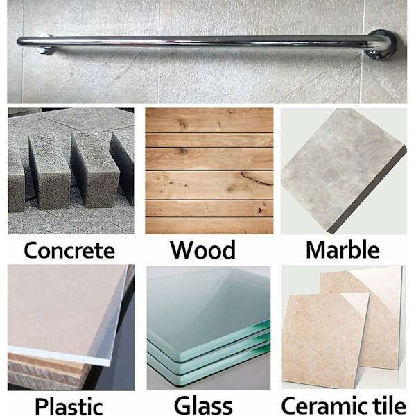 10 Stålbor til Fliser Glas Keramik Marmor og Spejl 6mm Wolframcarbidspids til Hårde og Skøre Materialer