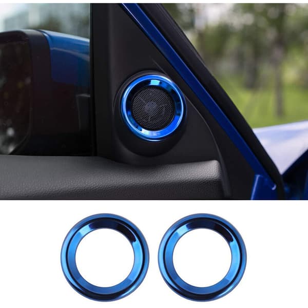 Inredning Dörrljud Högtalare Ring Cover Trim för 10:e Generationen 2019 2018 2017 2016, Blå