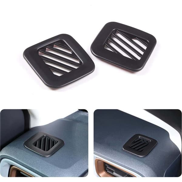 Bil Centerkonsol Dashboard Side Air Vent Outlet Frame Cover Trim til 2022 2023 Tilbehør, Mat Sort