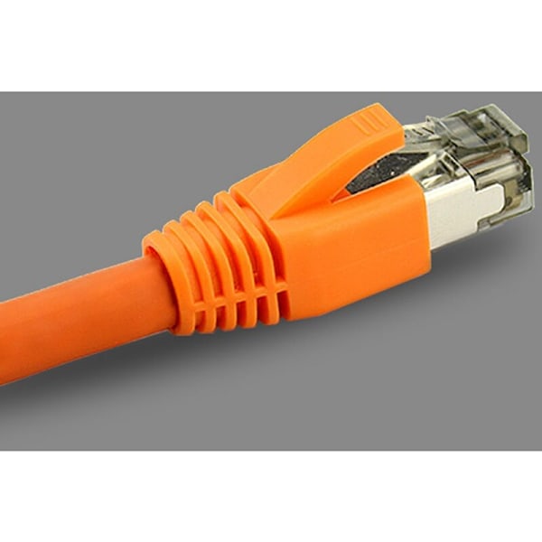 RJ45 Cat7 stik Cat6A netværks Ethernet-kabel stik 7 stik R beskyttelsesmuffer kappe farve OD 7 mm (orange)