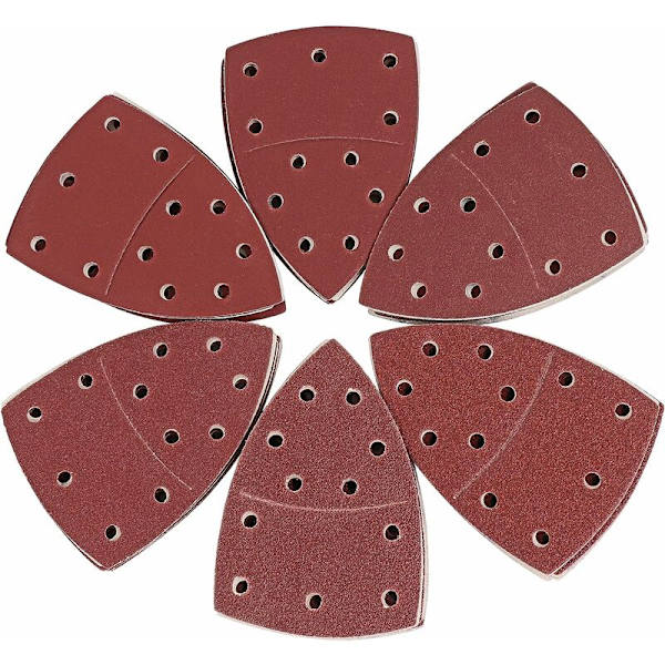 60 Triangulära Sandpapper Triangulärt Sandpapper Mus Delta Sander, 105 x152 mm, Korn P40/60/80/120/180/240