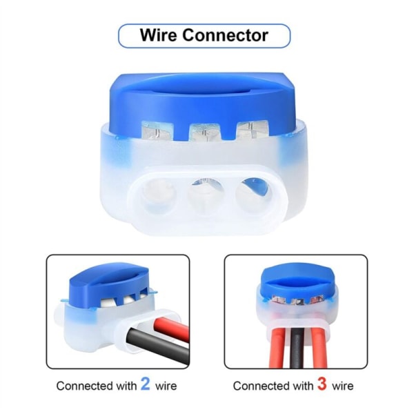 100 stk. vanntette kabelkontakter for automatiske gressklippere hageterminalblokker 3 pore robotikk