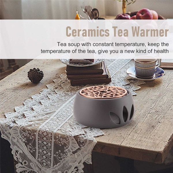 Keramisk Tekanne Varmerholder Base Te Varmer Isolasjonsbase Te Kaffe Varmer Hulrom Lys Varmebase Holder B