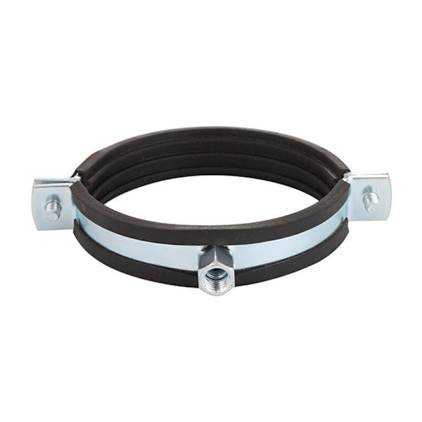 Lot af 10 lydisolerede kraver - fastgørelsessupport med tætning - til rør Ø 3/4'' 26-30mm - i forzinket stål - til at skrue i М8/М10