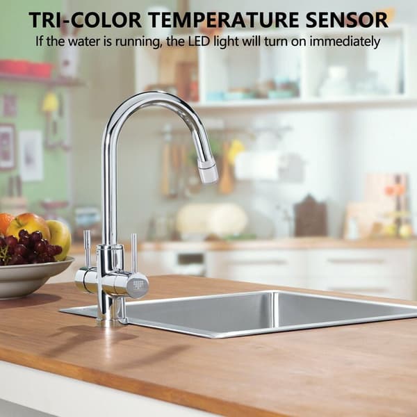Trefarget LED kjøkkenspray temperatursensor