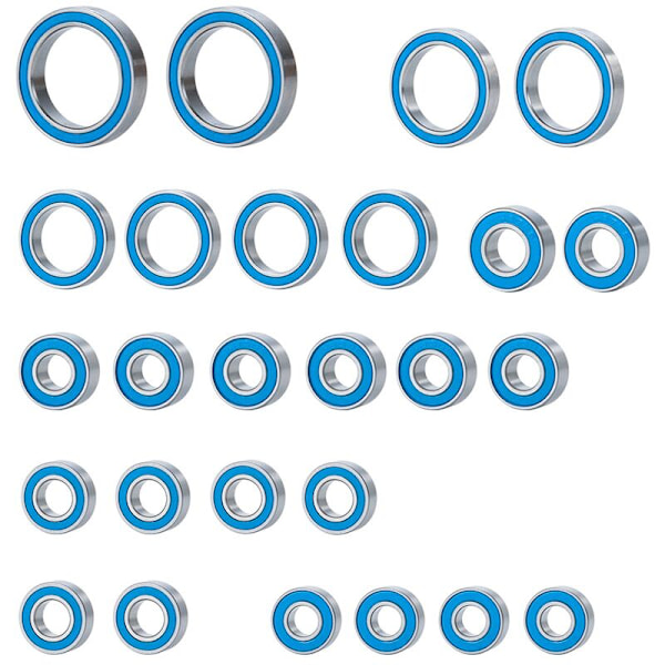 26 stk gummi-forseglet kulelagersett for 1/10 -4 TRX4 RC bil oppgraderingsdeler tilbehør
