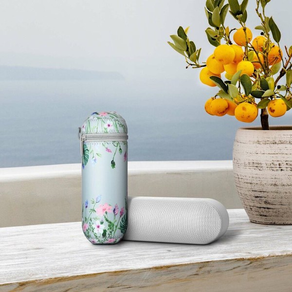 Blommigt tryckbart bärbart skyddande neoprenfodral väska för Pillp Bluetooth-högtalare
